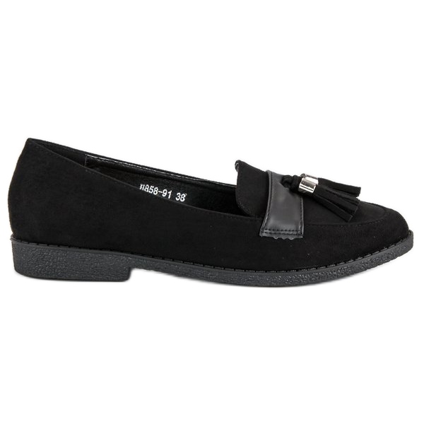 Mocasini negri eleganți negru