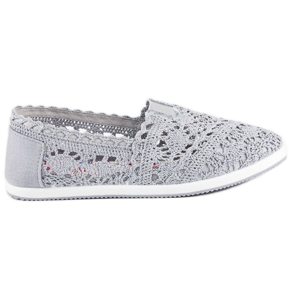 Balerini din dantela gri