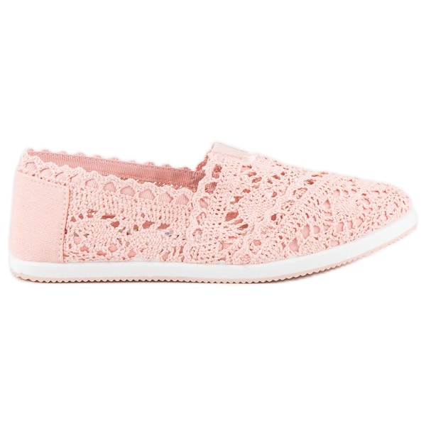 Balerini din dantela roz