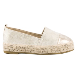 Espadrile slip-on pe platformă galben