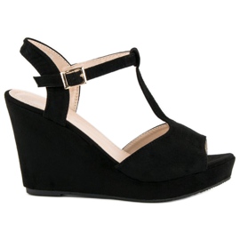 Bella Star Sandale de piele intoarsa negru Bella Star Sandale de piele intoarsa negru