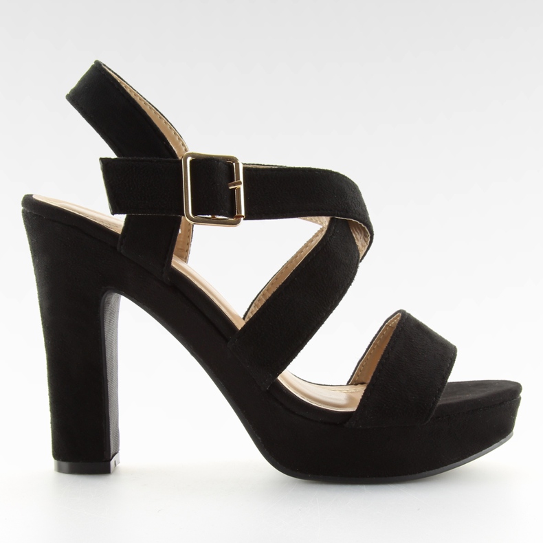 Sandale negre pe post BJ1602-SD negre negru