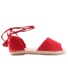 Espadrile roșii cu vârf deschis Z-17 roșii roșu Espadrile roșii cu vârf deschis Z-17 roșii roșu