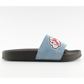 Papuci din denim albastru ZY-1205 L.ALBASTRU