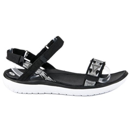 American Club Sandale negre americane negru American Club Sandale negre americane negru