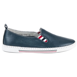 Filippo Pantofi din piele bleumarin albastru