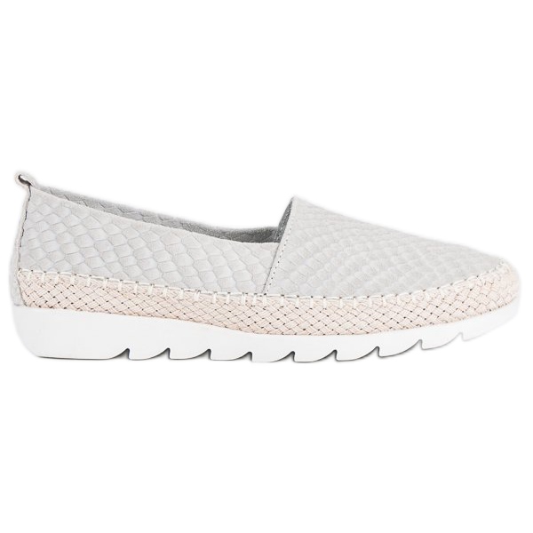 Filippo Espadrile cu slip-on din piele gri