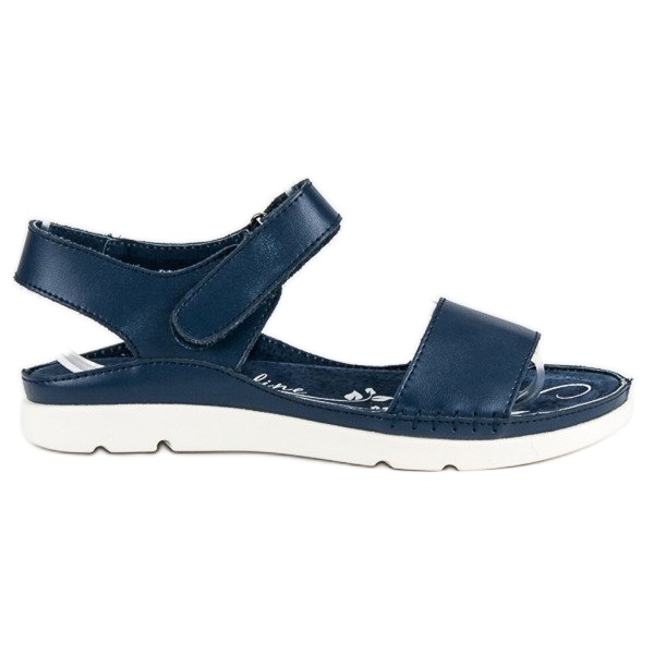 Filippo Sandale din piele bleumarin albastru
