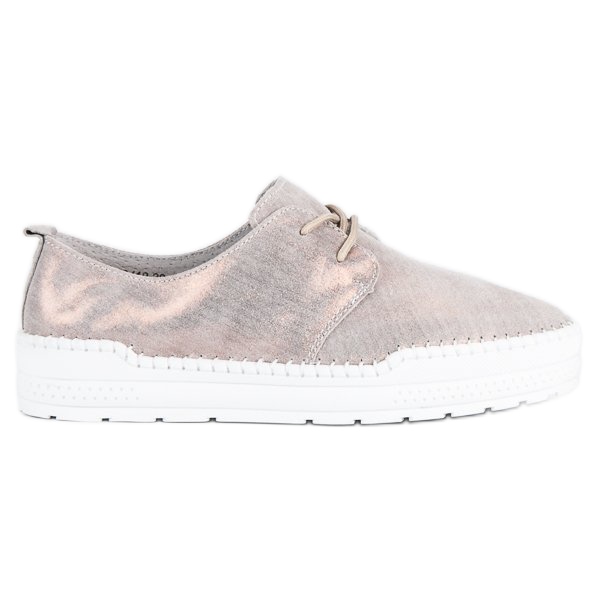 Filippo Pantofi de piele legati gri