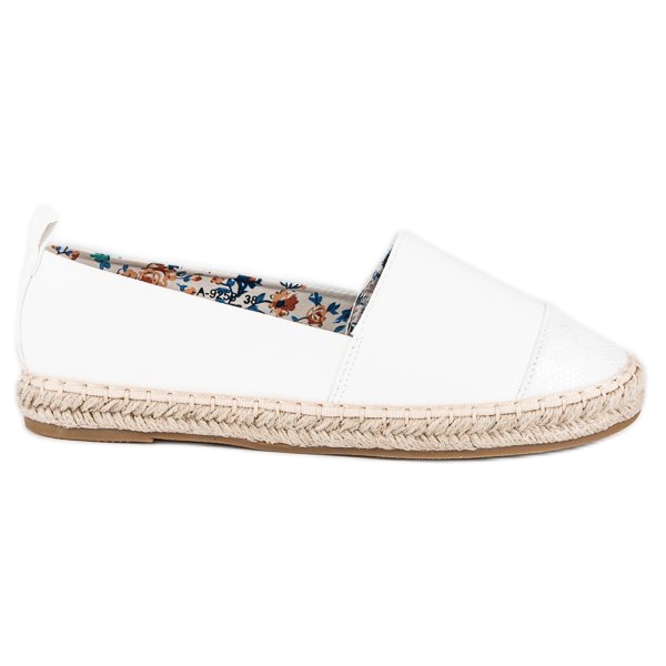 Marquiz Espadrile albe lejere