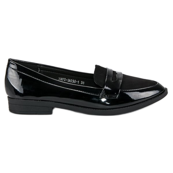Best Shoes Mocasini lacuiti negri negru Best Shoes Mocasini lacuiti negri negru