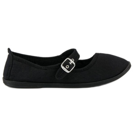 Balerini negri cu centură mckeylor negru