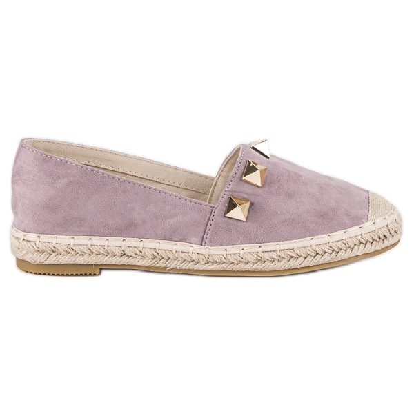 Bestelle Espadrile mov cu strasuri violet