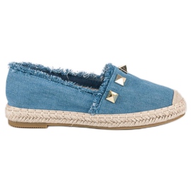 Bestelle Espadrile din denim cu strasuri albastru Bestelle Espadrile din denim cu strasuri albastru