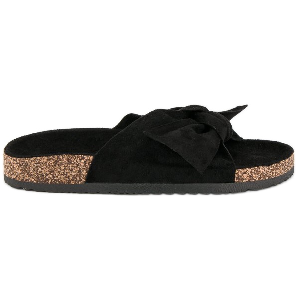 Bestelle Papuci din piele intoarsa neagra negru