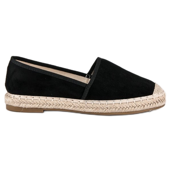 Erynn Espadrile din piele intoarsa negru Erynn Espadrile din piele intoarsa negru