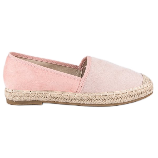 Erynn Espadrile din piele intoarsa roz Erynn Espadrile din piele intoarsa roz