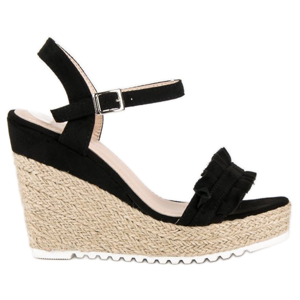 Bello Star Sandale espadrile negre negru Bello Star Sandale espadrile negre negru