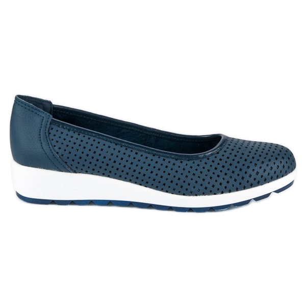 Balerini din piele vinceza albastru Balerini din piele vinceza albastru