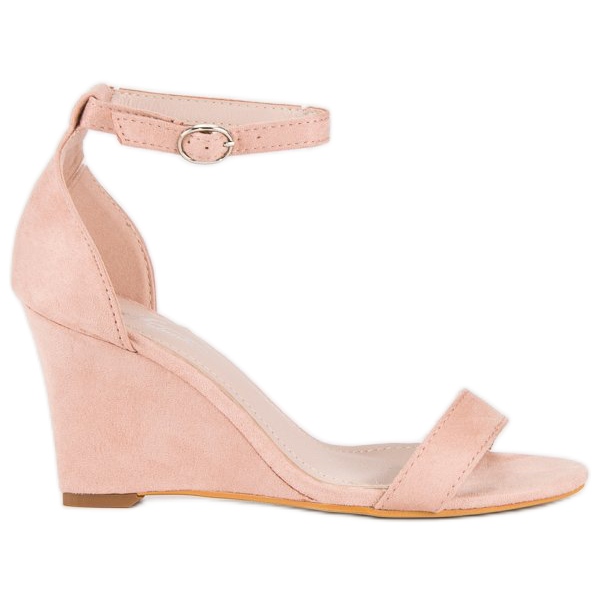 Sandale de piele intoarsa roz Sandale de piele intoarsa roz