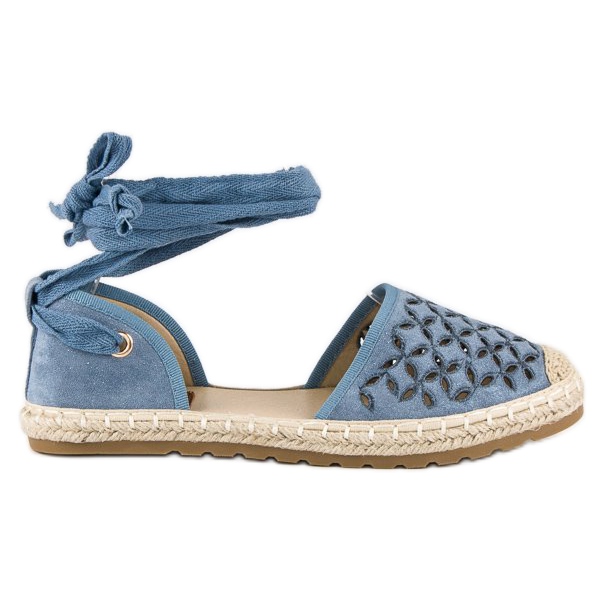 Sweet Shoes Espadrile cu noduri albastru