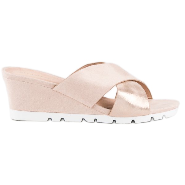 Ideal Shoes Papuci roz