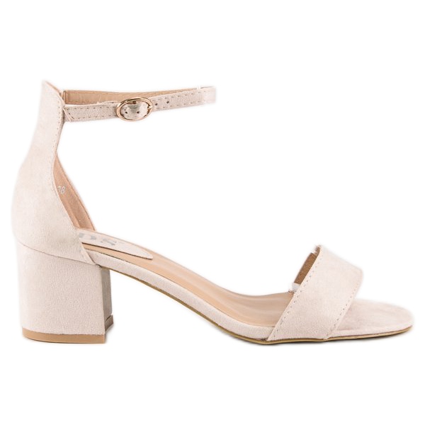 SDS Sandale cu toc jos maro