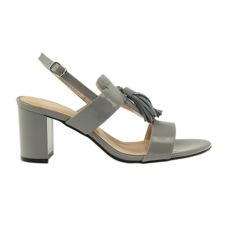 Sagan 53224 sandale gri cu franjuri