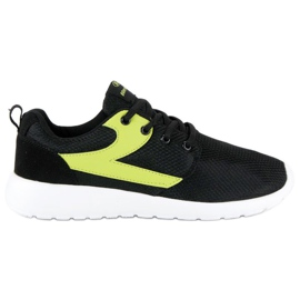 Hasby Pantofi sport din material textil negru galben Hasby Pantofi sport din material textil negru galben