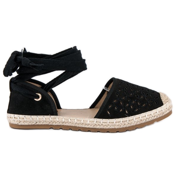 Sweet Shoes Espadrile cu noduri negru