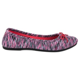 McKey Balerina cu nervuri textile gri roz McKey Balerina cu nervuri textile gri roz