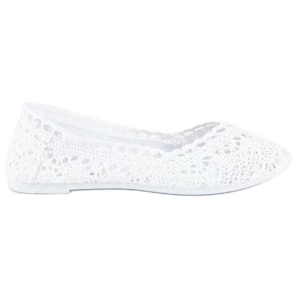 Seastar Balerini din dantela alba