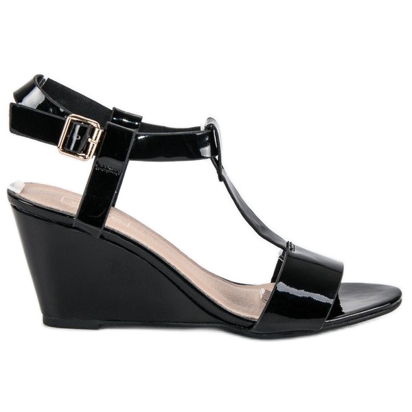 Filippo Sandale cu pană lacuite negru