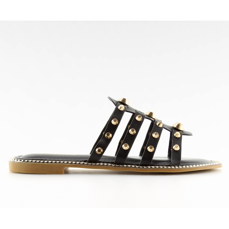 Papuci negri cu crampoane 99-41 Negru