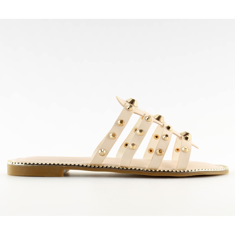 Papuci bej cu crampoane 99-41 Bej