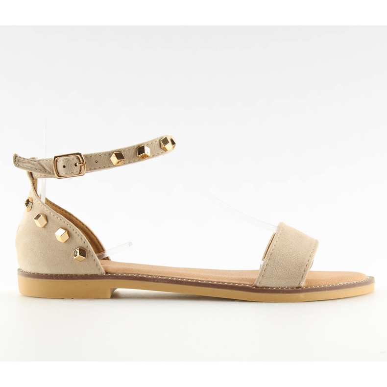 Sandale bej cu crampoane 117-11 bej