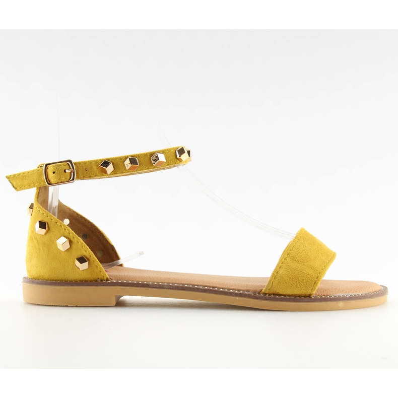 Sandale galbene cu crampoane 117-11 Galben