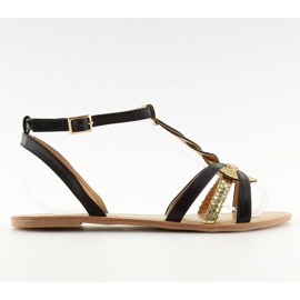 Sandale pentru femei gold shine black 758 black negru Sandale pentru femei gold shine black 758 black negru