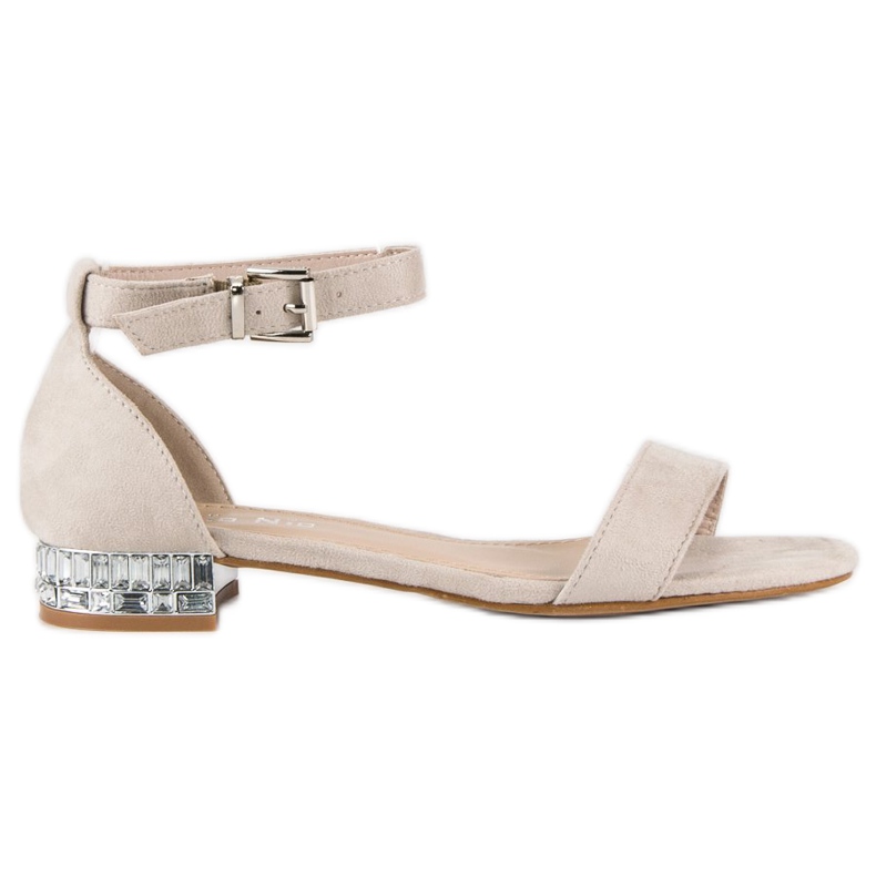 Nio Nio Sandale elegante din piele intoarsa maro