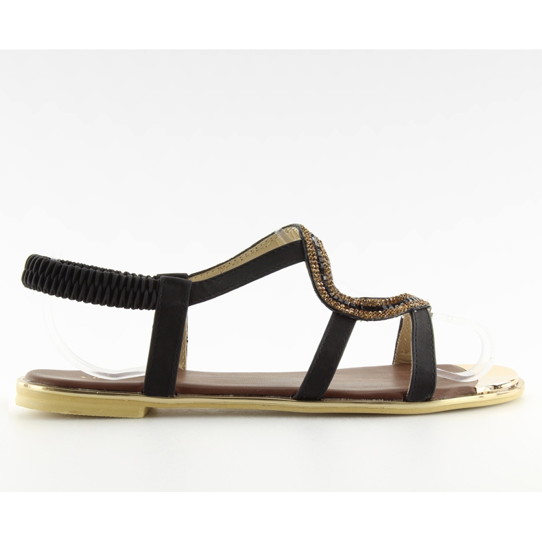 Sandale negre asimetrice 4157 Negru