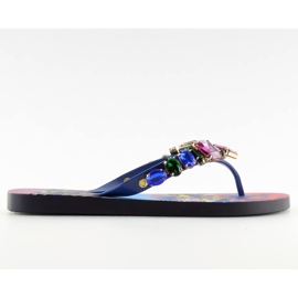 Flip-flops cu pietre 8250 Albastru violet