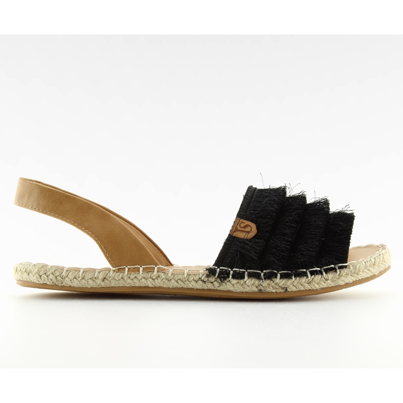 Espadrile negre stil caraibian 8413 negru