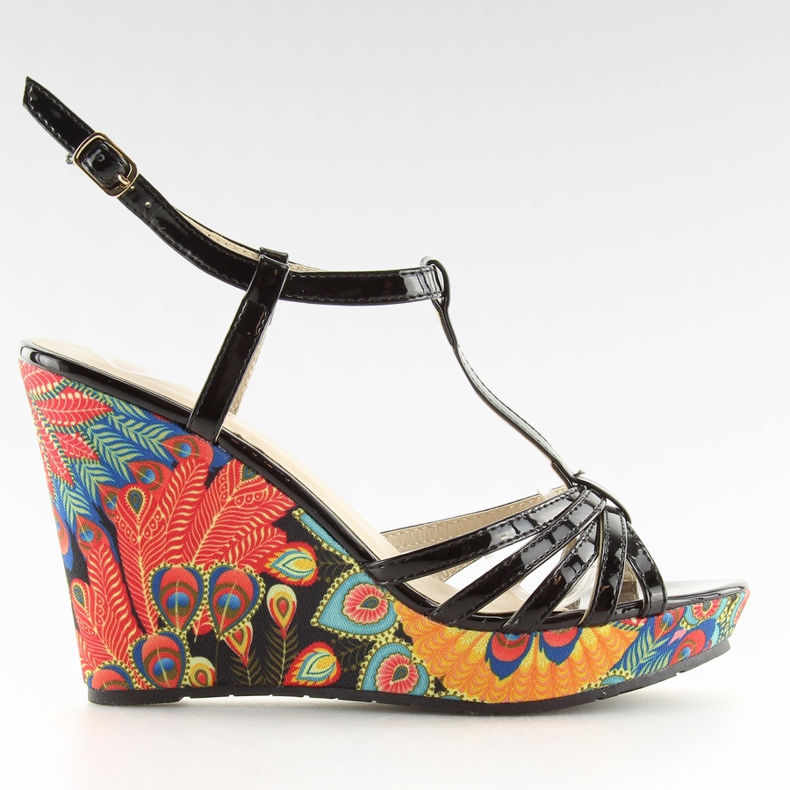 Sandale negre negre BL201 negre negru