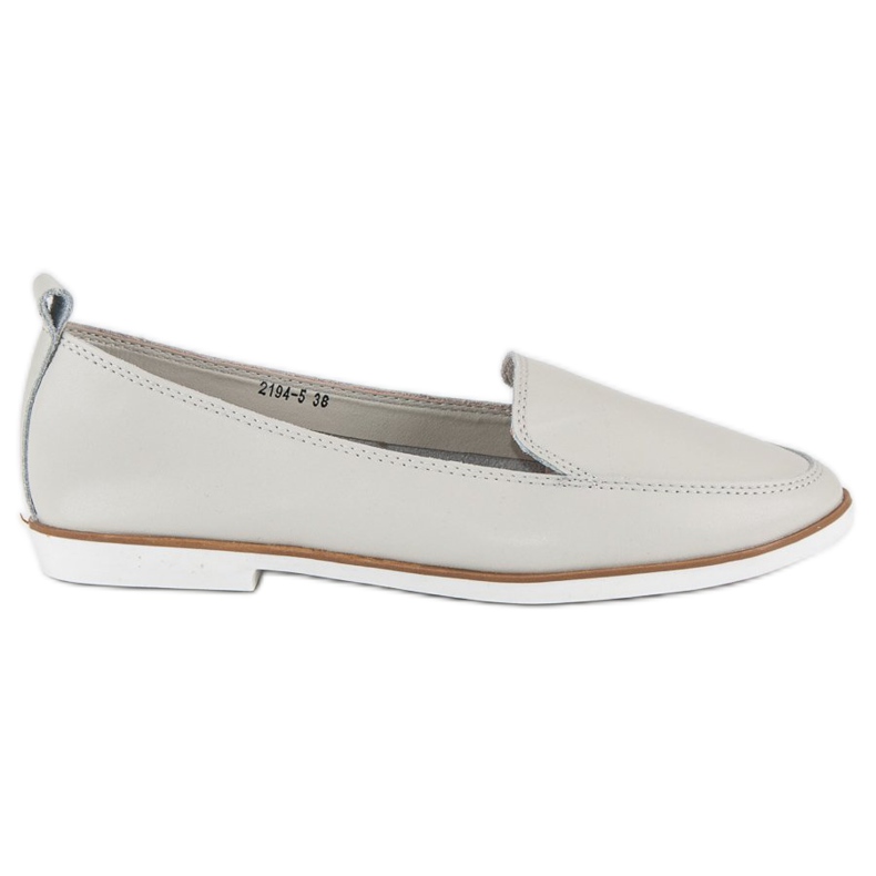 Mazaro Mocasini din piele gri Mazaro Mocasini din piele gri