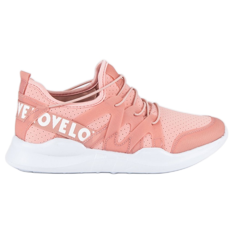 Pantofi sport la modă alb roz