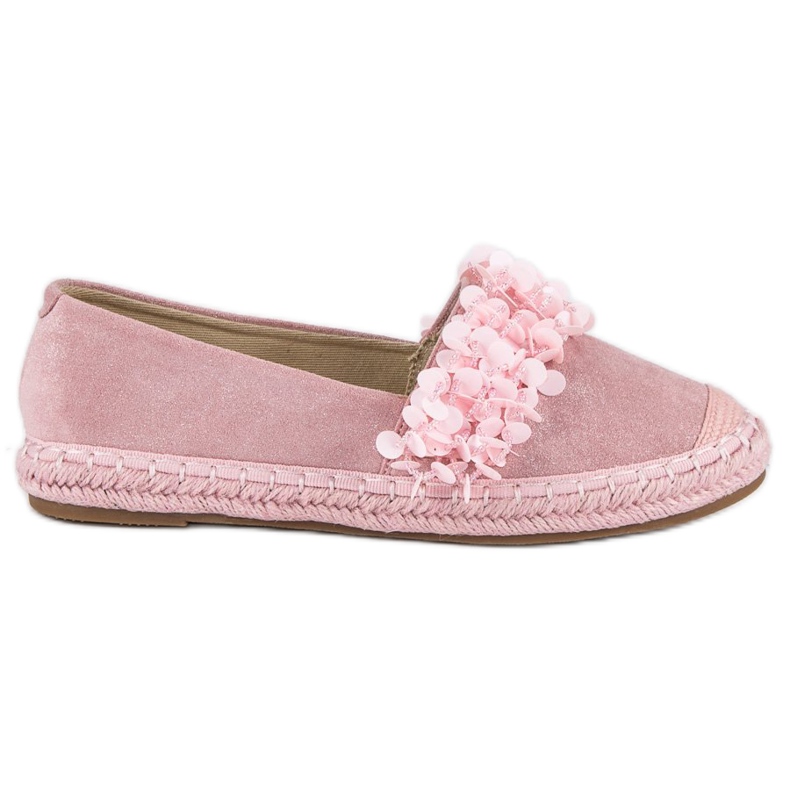 Vices Vicii de espadrile din piele intoarsa roz