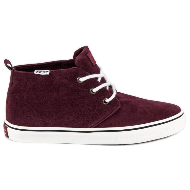 Andy Z Pantofi din piele intoarsa pentru glezna roșu