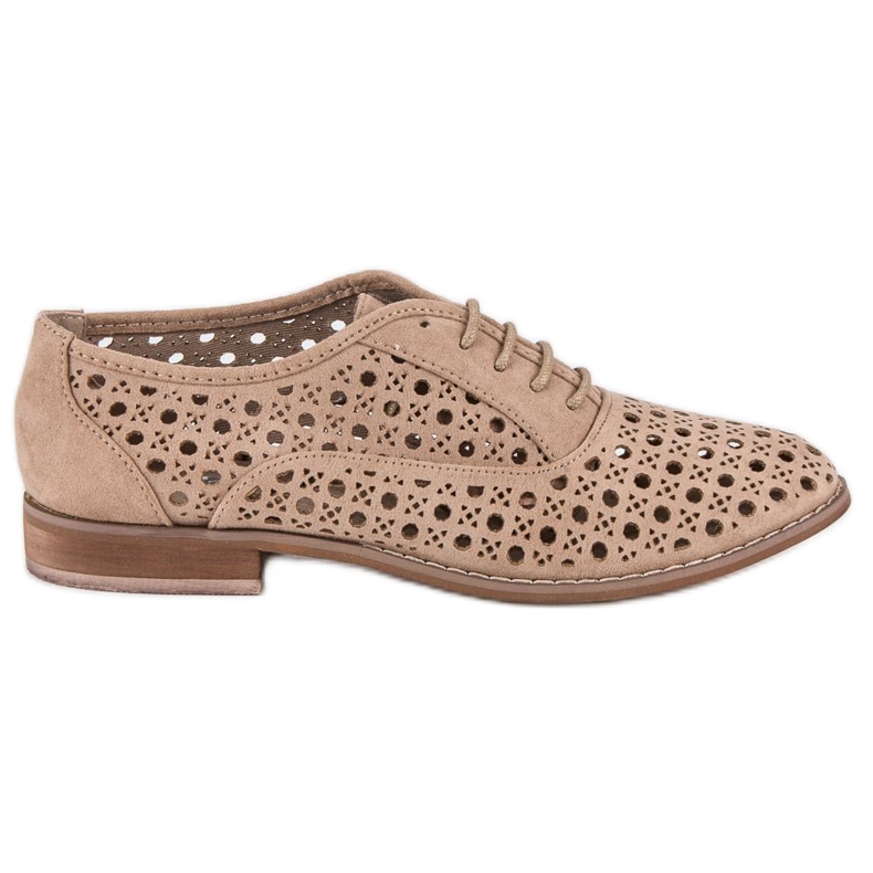 Corina Pantofi ajurati cu legare gri Corina Pantofi ajurati cu legare gri