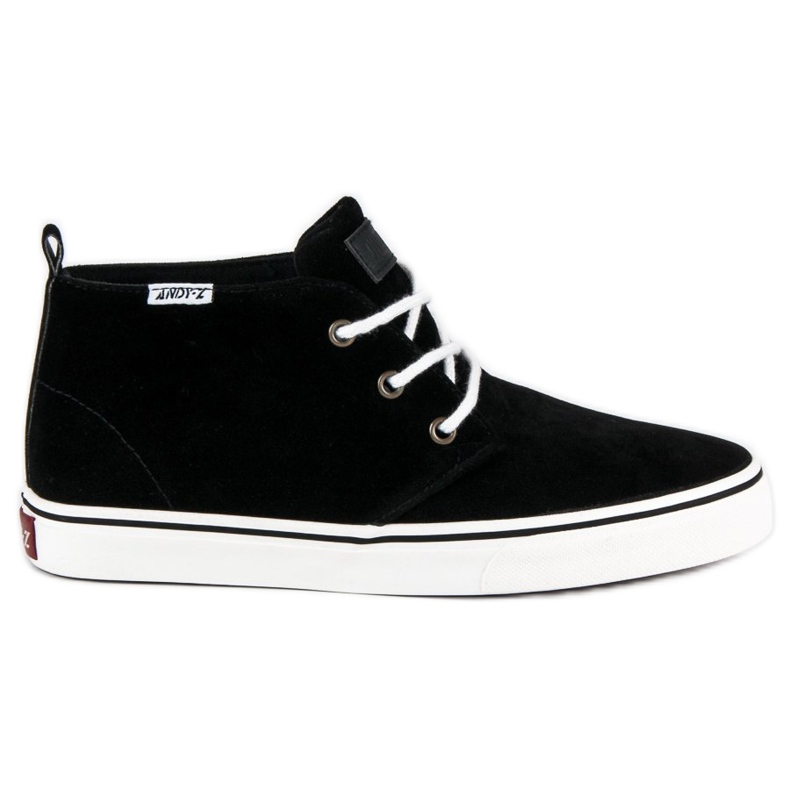Andy Z Pantofi din piele intoarsa pentru glezna negru Andy Z Pantofi din piele intoarsa pentru glezna negru