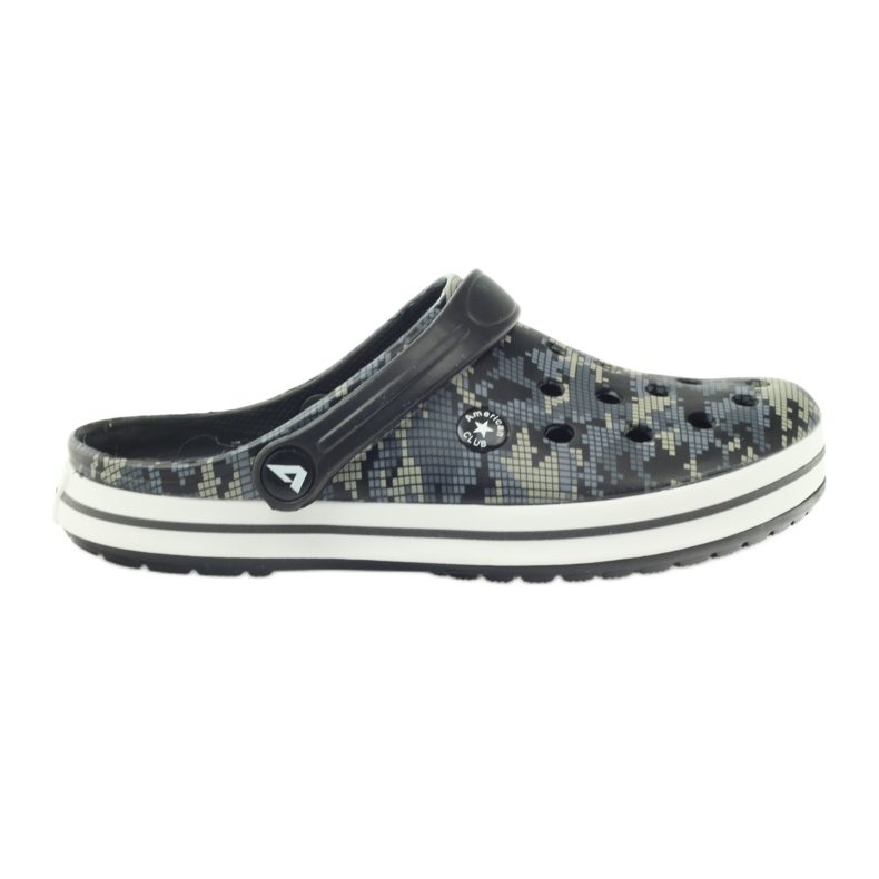 American Club Kroks papuci înfundați sandale camo negru gri verde American Club Kroks papuci înfundați sandale camo negru gri verde